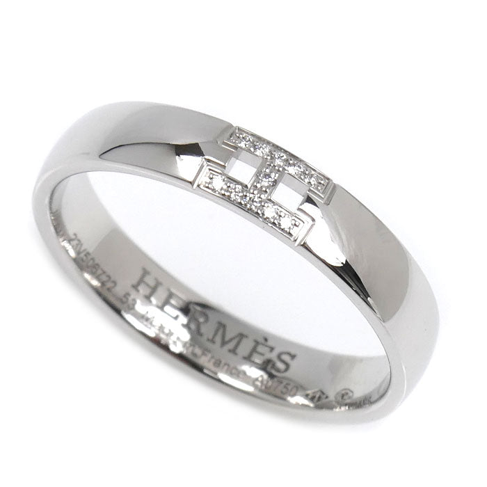 HERMES エルメス K18WG ホワイトゴールド ヘラクレス ダイヤ リング・指輪 H119853B 00053 ダイヤモンド 13号 3.6g レディース【中古】【美品】