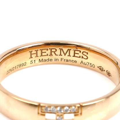 HERMES エルメス K18PG ピンクゴールド ヘラクレス ダイヤ リング・指輪 H119850B ダイヤモンド 10.5号 51 3.2g レディース【中古】
