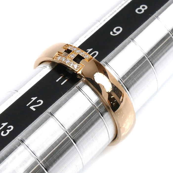 HERMES エルメス K18PG ピンクゴールド ヘラクレス ダイヤ リング・指輪 H119850B ダイヤモンド 10.5号 51 3.2g レディース【中古】