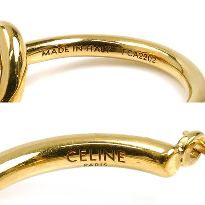 CELINE セリーヌ ノットスモール フープ ピアス 46N556BRA.35OR レディース【中古】