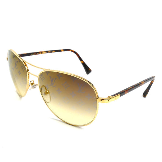 LOUIS VUITTON ルイ・ヴィトン コンスピラシオン パイロット サングラス ゴールド Z0164U S0164 ユニセックス 58□15 135【中古】