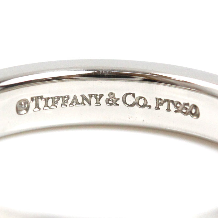 TIFFANY&Co. ティファニー Pt950プラチナ フラットバンド 3Pダイヤ リング・指輪 ダイヤモンド 7.5号 5.0g レディース【中古】【美品】