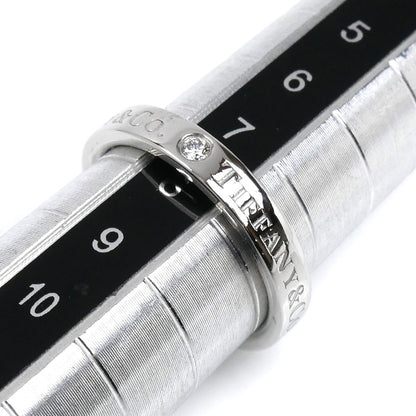 TIFFANY&Co. ティファニー Pt950プラチナ フラットバンド 3Pダイヤ リング・指輪 ダイヤモンド 7.5号 5.0g レディース【中古】【美品】