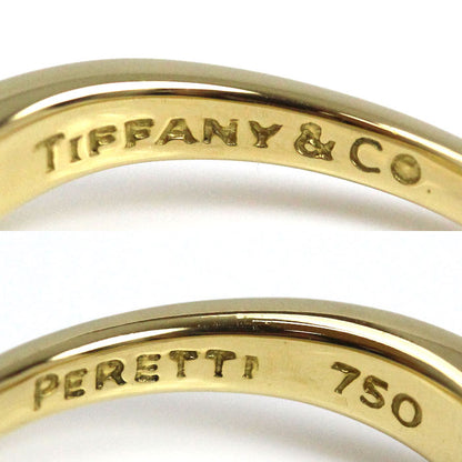 TIFFANY&Co. ティファニー K18YG イエローゴールド カーブドバンド 1Pダイヤ リング・指輪 ダイヤモンド 12.5号 3.8g レディース【中古】