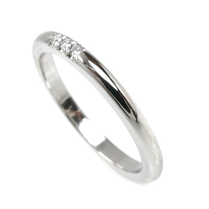 TIFFANY&Co. ティファニー Pt950プラチナ ウェディングバンド 3Pダイヤ リング・指輪 ダイヤモンド 7.5号 3.2g レディース【中古】【美品】