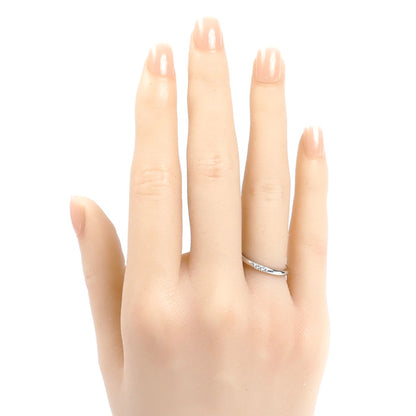 TIFFANY&Co. ティファニー Pt950プラチナ ウェディングバンド 3Pダイヤ リング・指輪 ダイヤモンド 7.5号 3.2g レディース【中古】【美品】