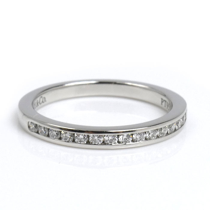 TIFFANY&Co. ティファニー Pt950プラチナ チャネルセッティング ハーフエタニティ リング・指輪 ダイヤモンド 6.5号 2.8g レディース【中古】