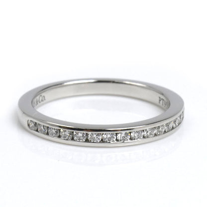 TIFFANY&Co. ティファニー Pt950プラチナ チャネルセッティング ハーフエタニティ リング・指輪 ダイヤモンド 6.5号 2.8g レディース【中古】