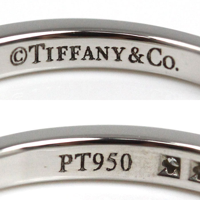 TIFFANY&Co. ティファニー Pt950プラチナ チャネルセッティング ハーフエタニティ リング・指輪 ダイヤモンド 6.5号 2.8g レディース【中古】