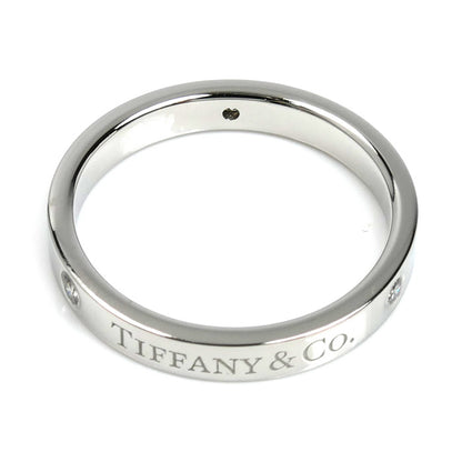 TIFFANY&Co. ティファニー Pt950プラチナ フラットバンド 3Pダイヤ リング・指輪 60001885 ダイヤモンド 14号 5.4g レディース【中古】【美品】