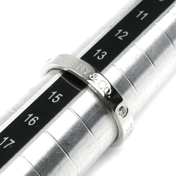 TIFFANY&Co. ティファニー Pt950プラチナ フラットバンド 3Pダイヤ リング・指輪 60001885 ダイヤモンド 14号 5.4g レディース【中古】【美品】