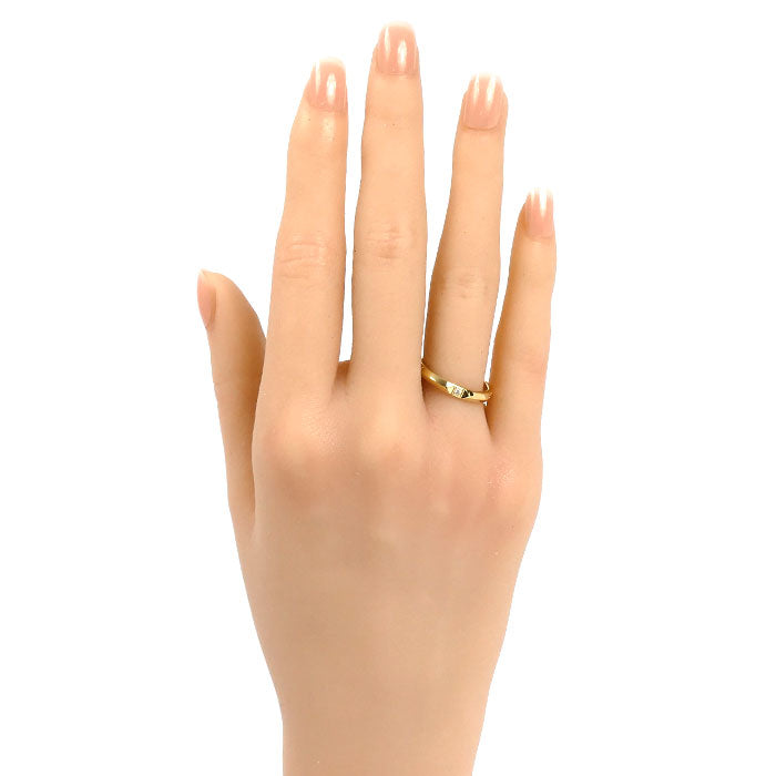 TIFFANY&Co. ティファニー K18YG イエローゴールド トゥルーバンド ダイヤ リング・指輪 ダイヤモンド 11.5号 3.4g レディース【中古】【美品】