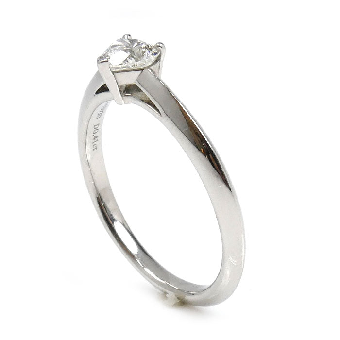 TIFFANY&Co. ティファニー Pt950プラチナ ハートシェイプ ダイヤ リング・指輪 ダイヤモンド0.41ct 11.5号 3.6g レディース【中古】【美品】