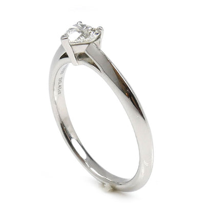 TIFFANY&Co. ティファニー Pt950プラチナ ハートシェイプ ダイヤ リング・指輪 ダイヤモンド0.41ct 11.5号 3.6g レディース【中古】【美品】
