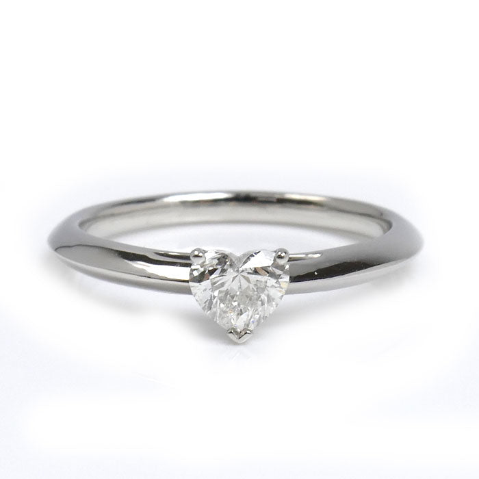 TIFFANY&Co. ティファニー Pt950プラチナ ハートシェイプ ダイヤ リング・指輪 ダイヤモンド0.41ct 11.5号 3.6g レディース【中古】【美品】