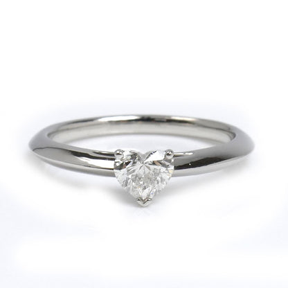 TIFFANY&Co. ティファニー Pt950プラチナ ハートシェイプ ダイヤ リング・指輪 ダイヤモンド0.41ct 11.5号 3.6g レディース【中古】【美品】