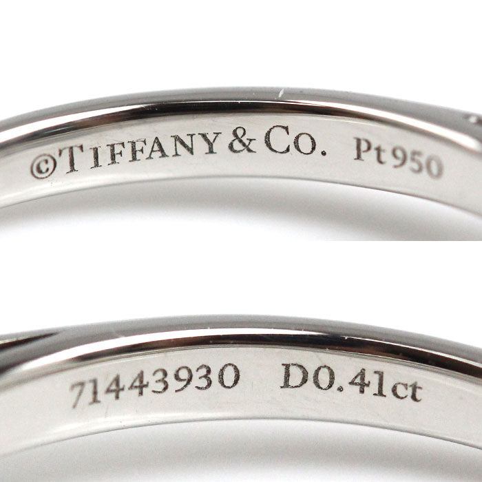 TIFFANY&Co. ティファニー Pt950プラチナ ハートシェイプ ダイヤ リング・指輪 ダイヤモンド0.41ct 11.5号 3.6g レディース【中古】【美品】