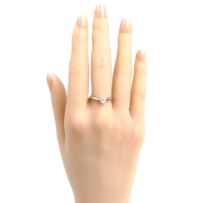 TIFFANY&Co. ティファニー Pt950プラチナ ハートシェイプ ダイヤ リング・指輪 ダイヤモンド0.41ct 11.5号 3.6g レディース【中古】【美品】