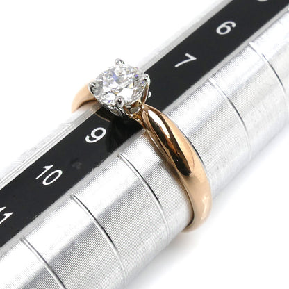 TIFFANY&Co. ティファニー K18PG ピンクゴールド Pt950プラチナ ソリティア ダイヤ ハーモニー リング・指輪 70624 ダイヤモンド0.44ct 8号 2.2g レディース【中古】【美品】
