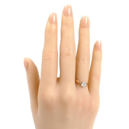 TIFFANY&Co. ティファニー K18PG ピンクゴールド Pt950プラチナ ソリティア ダイヤ ハーモニー リング・指輪 70624 ダイヤモンド0.44ct 8号 2.2g レディース【中古】【美品】