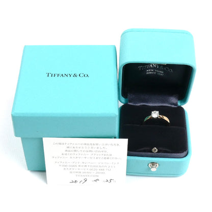 TIFFANY&Co. ティファニー K18PG ピンクゴールド Pt950プラチナ ソリティア ダイヤ ハーモニー リング・指輪 70624 ダイヤモンド0.44ct 8号 2.2g レディース【中古】【美品】