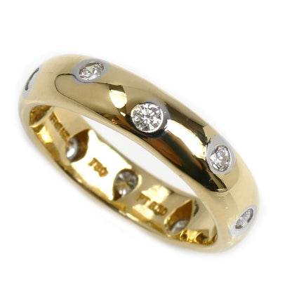 TIFFANY&Co. ティファニー K18YG イエローゴールド Pt950プラチナ ドッツ ダイヤ リング・指輪 ダイヤモンド 6.5号 3.9g レディース【中古】