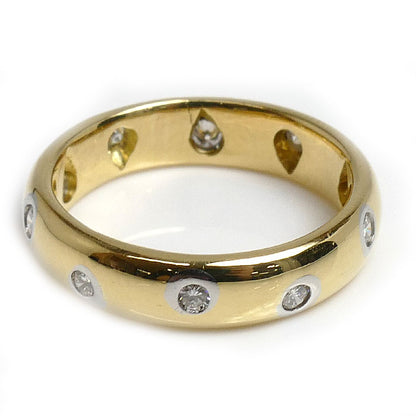 TIFFANY&Co. ティファニー K18YG イエローゴールド Pt950プラチナ ドッツ ダイヤ リング・指輪 ダイヤモンド 6.5号 3.9g レディース【中古】