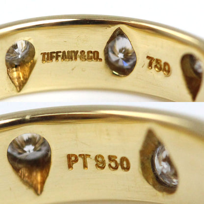 TIFFANY&Co. ティファニー K18YG イエローゴールド Pt950プラチナ ドッツ ダイヤ リング・指輪 ダイヤモンド 6.5号 3.9g レディース【中古】