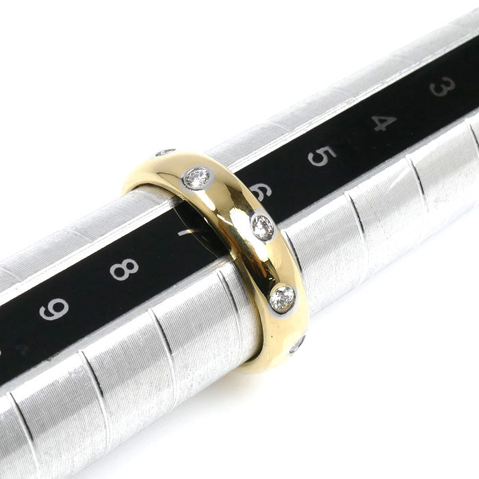 TIFFANY&Co. ティファニー K18YG イエローゴールド Pt950プラチナ ドッツ ダイヤ リング・指輪 ダイヤモンド 6.5号 3.9g レディース【中古】