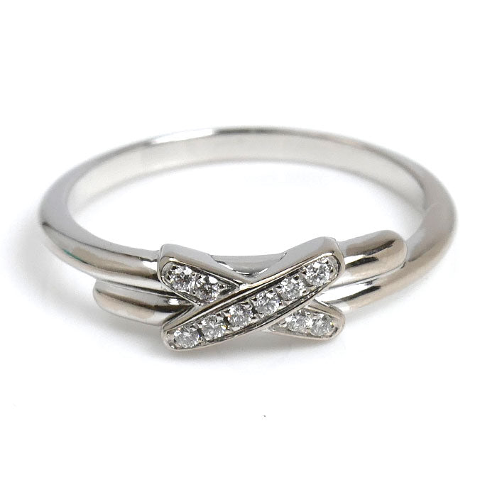 Chaumet ショーメ K18WG ホワイトゴールド ジュ ドゥ リアン リング・指輪 082217 ダイヤモンド 8号 48 2.2g レディース【中古】【美品】