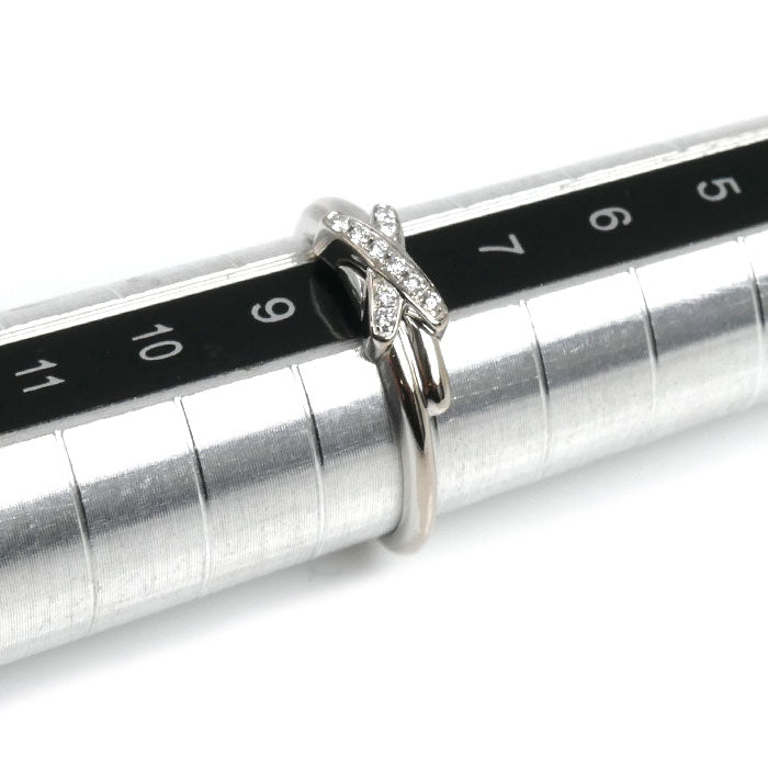 Chaumet ショーメ K18WG ホワイトゴールド ジュ ドゥ リアン リング・指輪 082217 ダイヤモンド 8号 48 2.2g レディース【中古】【美品】