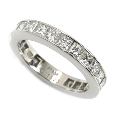 HARRY WINSTON ハリーウィンストン Pt950プラチナ プリンセスカット チャネルセット フルエタニティ リング・指輪 WBDPPCC10C10 ダイヤモンド 10号 5.0g レディース【中古】