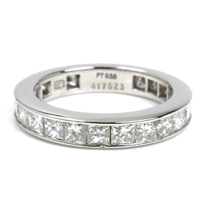 HARRY WINSTON ハリーウィンストン Pt950プラチナ プリンセスカット チャネルセット フルエタニティ リング・指輪 WBDPPCC10C10 ダイヤモンド 10号 5.0g レディース【中古】
