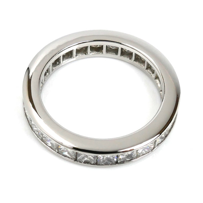 HARRY WINSTON ハリーウィンストン Pt950プラチナ プリンセスカット チャネルセット フルエタニティ リング・指輪 WBDPPCC10C10 ダイヤモンド 10号 5.0g レディース【中古】