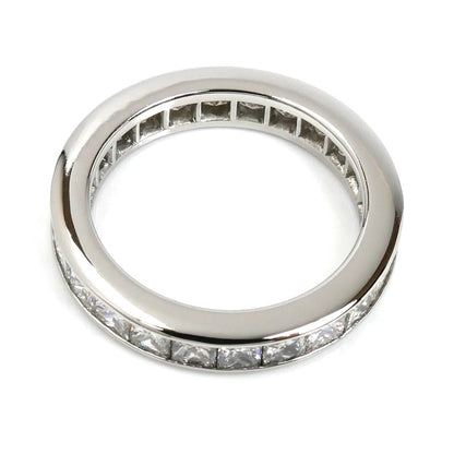 HARRY WINSTON ハリーウィンストン Pt950プラチナ プリンセスカット チャネルセット フルエタニティ リング・指輪 WBDPPCC10C10 ダイヤモンド 10号 5.0g レディース【中古】