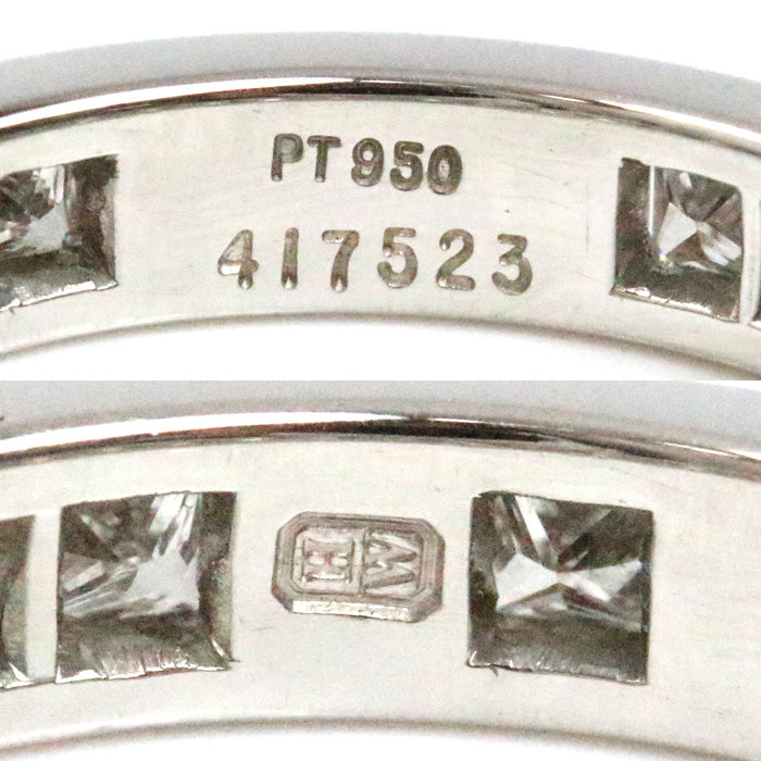 HARRY WINSTON ハリーウィンストン Pt950プラチナ プリンセスカット チャネルセット フルエタニティ リング・指輪 WBDPPCC10C10 ダイヤモンド 10号 5.0g レディース【中古】