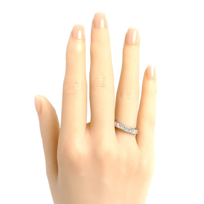 HARRY WINSTON ハリーウィンストン Pt950プラチナ プリンセスカット チャネルセット フルエタニティ リング・指輪 WBDPPCC10C10 ダイヤモンド 10号 5.0g レディース【中古】