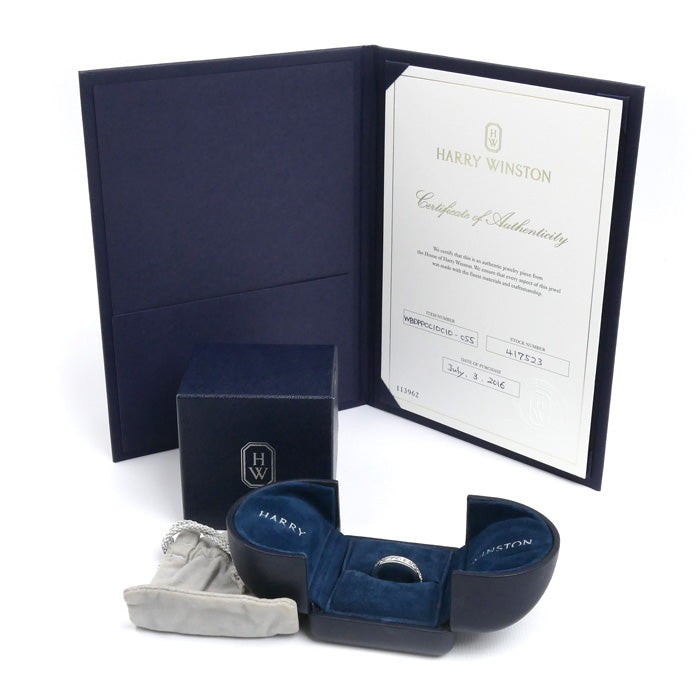 HARRY WINSTON ハリーウィンストン Pt950プラチナ プリンセスカット チャネルセット フルエタニティ リング・指輪 WBDPPCC10C10 ダイヤモンド 10号 5.0g レディース【中古】