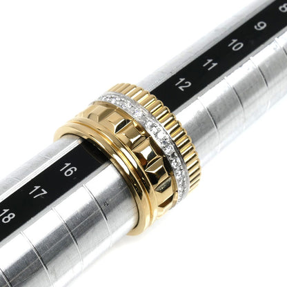 Boucheron ブシュロン K18YG イエローゴールド K18WG ホワイトゴールド キャトル ラディアント フルパヴェ リング・指輪 JRG01987 ダイヤモンド 14号 54 14.9g レディース【中古】【美品】