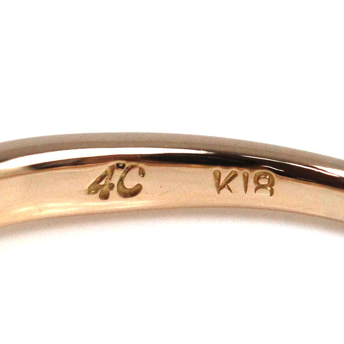 4℃ ヨンドシー K18PG ピンクゴールド 9Pダイヤ リング・指輪 ダイヤモンド 8号 1.5g レディース【中古】
