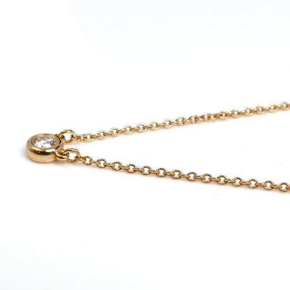 TIFFANY&Co. ティファニー K18PG ピンクゴールド バイザヤード ダイヤ ネックレス 60017924 ダイヤモンド 2.3g 41cm レディース【中古】【美品】