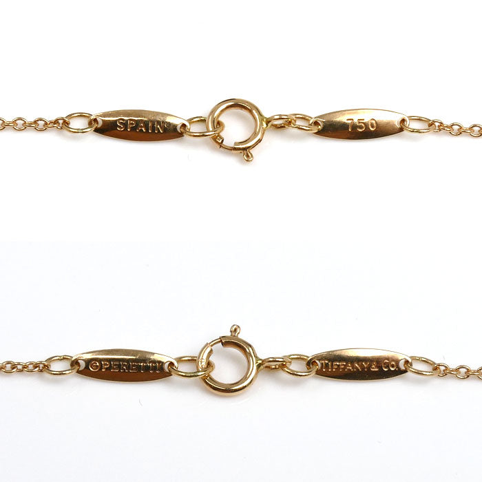 TIFFANY&Co. ティファニー K18PG ピンクゴールド バイザヤード ダイヤ ネックレス 60017924 ダイヤモンド 2.3g 41cm レディース【中古】【美品】