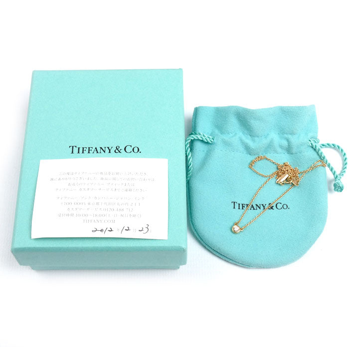 TIFFANY&Co. ティファニー K18PG ピンクゴールド バイザヤード ダイヤ ネックレス 60017924 ダイヤモンド 2.3g 41cm レディース【中古】【美品】