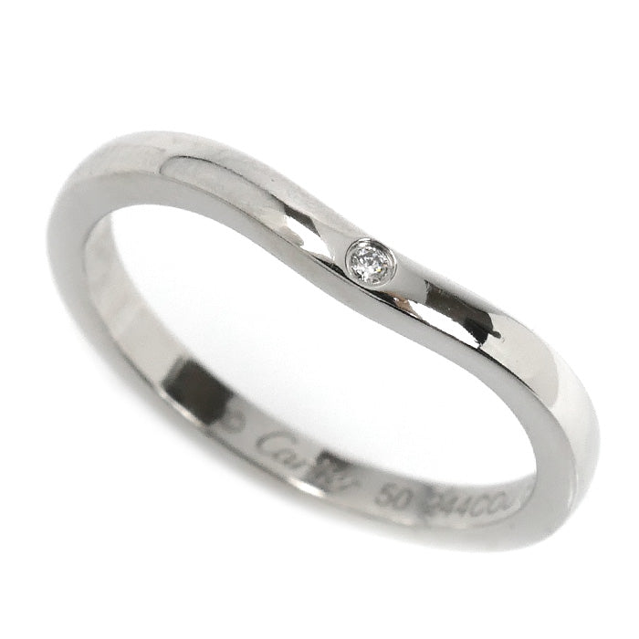 CARTIER カルティエ Pt950プラチナ バレリーナ 3Pダイヤ リング・指輪 B4092950 ダイヤモンド 10号 50 3.3g レディース【中古】【美品】