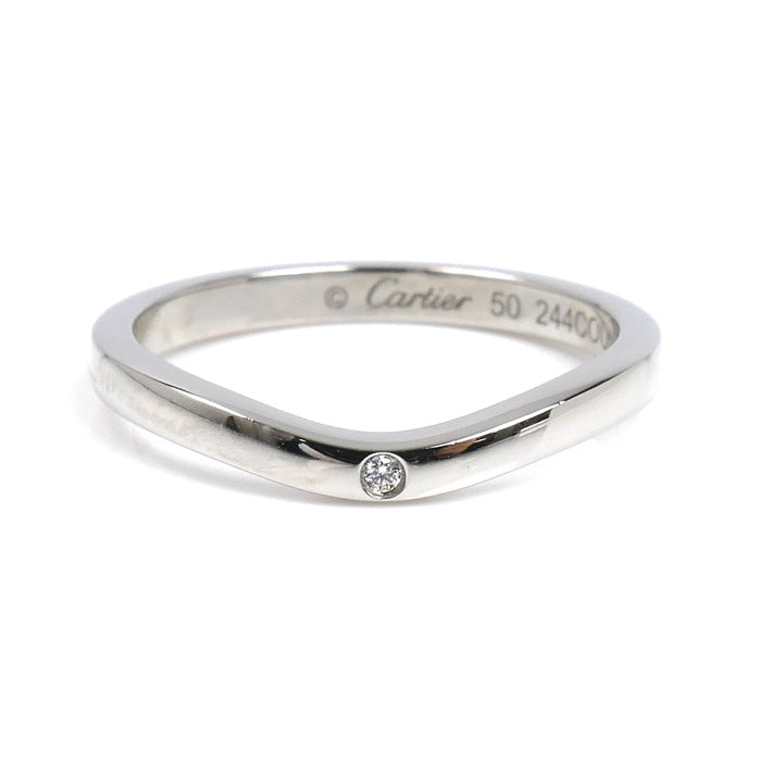 CARTIER カルティエ Pt950プラチナ バレリーナ 3Pダイヤ リング・指輪 B4092950 ダイヤモンド 10号 50 3.3g レディース【中古】【美品】