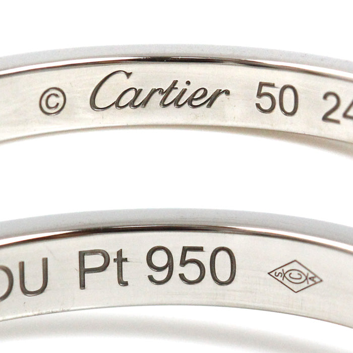 CARTIER カルティエ Pt950プラチナ バレリーナ 3Pダイヤ リング・指輪 B4092950 ダイヤモンド 10号 50 3.3g レディース【中古】【美品】