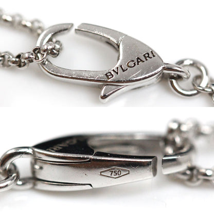 BVLGARI ブルガリ K18WG ホワイトゴールド セルペンティ クロス スモール ネックレス ダイヤモンド 6.6g 41/44.5/49cm レディース【中古】