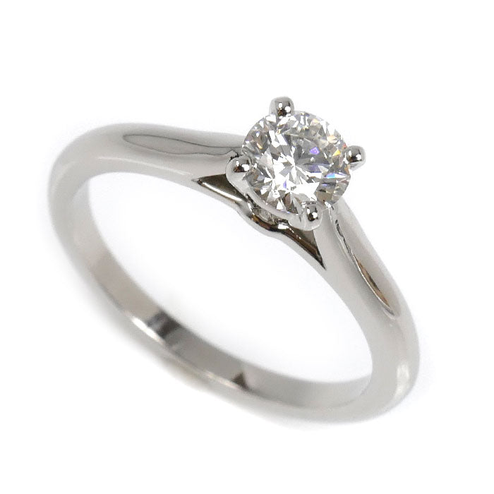 CARTIER カルティエ Pt950プラチナ ソリテール ダイヤ リング・指輪 ダイヤモンド0.40ct 8.5号 49 3.5g レディース【中古】【美品】