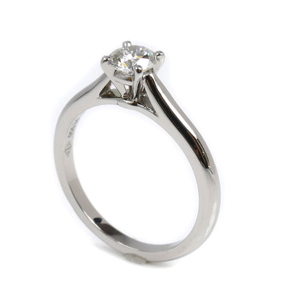 CARTIER カルティエ Pt950プラチナ ソリテール ダイヤ リング・指輪 ダイヤモンド0.40ct 8.5号 49 3.5g レディース【中古】【美品】