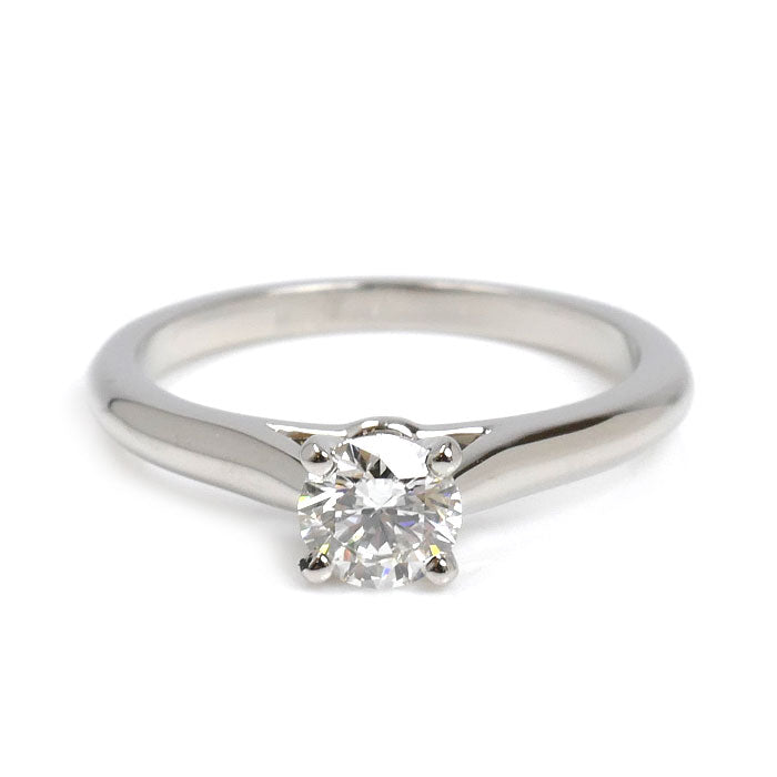 CARTIER カルティエ Pt950プラチナ ソリテール ダイヤ リング・指輪 ダイヤモンド0.40ct 8.5号 49 3.5g レディース【中古】【美品】
